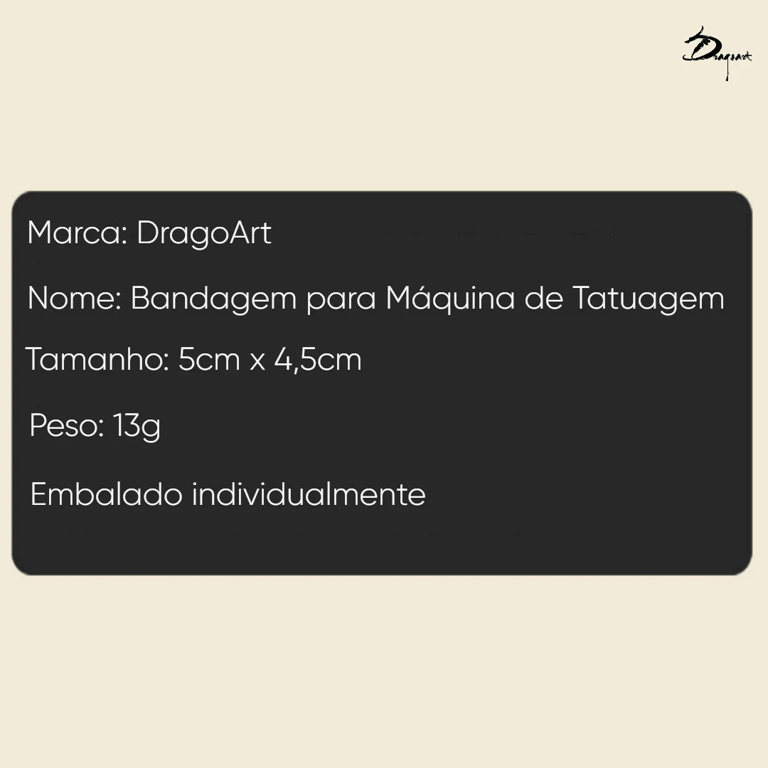 Kit de Bandagens para Tatuagens Tattoo diversas cores (10 unidades)