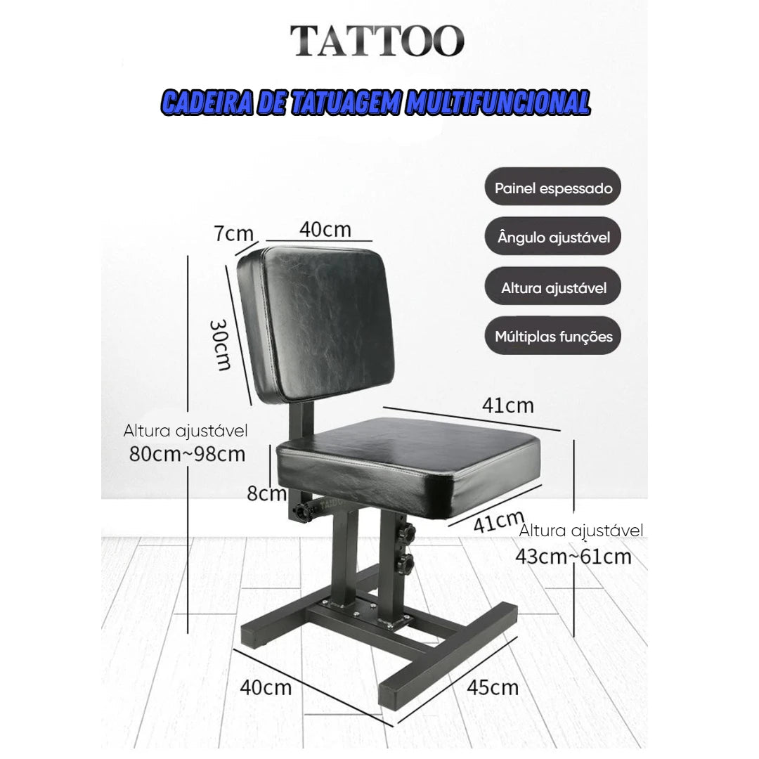 Inkworx Chair - Cadeira multifuncional para tatuagem